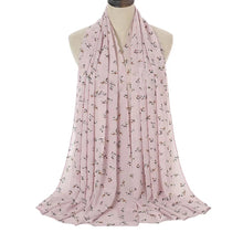 Load image into Gallery viewer, Long floral print chiffon scarf/Shawl (eight colors)