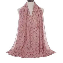Load image into Gallery viewer, Long floral print chiffon scarf/Shawl (eight colors)