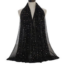Load image into Gallery viewer, Long chiffon gilding star scarf/Shawl (six colors)