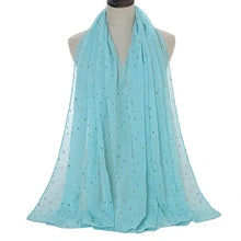 Load image into Gallery viewer, Long chiffon gilding star scarf/Shawl (six colors)