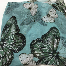 Load image into Gallery viewer, Butterfly patterns cotton feeling long scarf (Five colours)