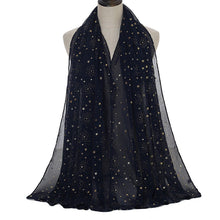 Load image into Gallery viewer, Long chiffon gilding star scarf/Shawl (six colors)