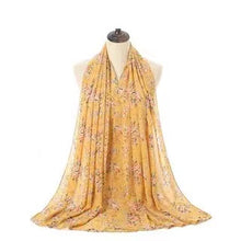 Load image into Gallery viewer, Long floral print chiffon scarf/Shawl (eight colors)