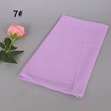 Load image into Gallery viewer, Long chiffon plain scarf/Shawl(85x180cm) (Nine colors)