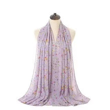 Load image into Gallery viewer, Long floral print chiffon scarf/Shawl (eight colors)