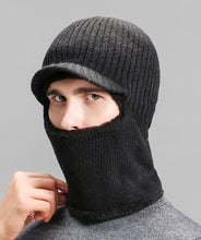 Load image into Gallery viewer, Winter men's knitted hat scarf one piece 2 (Four colours)