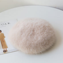 Load image into Gallery viewer, Angora beret hat 6 (eight  colours)