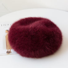Load image into Gallery viewer, Angora beret hat 6 (eight  colours)