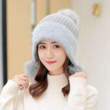 Load image into Gallery viewer, Winter thick warm ear protection knitted hat with three-ball 3 (Six colours)