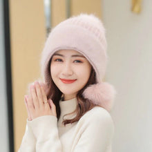 Load image into Gallery viewer, Winter thick warm ear protection knitted hat with three-ball 3 (Six colours)