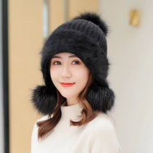 Load image into Gallery viewer, Winter thick warm ear protection knitted hat with three-ball 3 (Six colours)