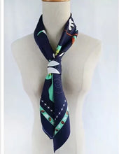 Load image into Gallery viewer, L-High density satin square scarf 4 with leaves pattern(three colours)