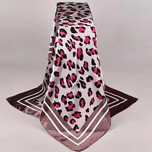 Load image into Gallery viewer, L-Animal print design satin square scarf (Four colours)