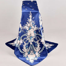 Load image into Gallery viewer, L-Flower design satin square scarf (Six colours)