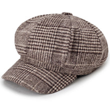 Load image into Gallery viewer, Fall / Winter wool feeling plaid Hat with brim (Three colours)