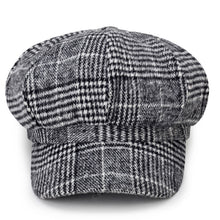 Load image into Gallery viewer, Fall / Winter wool feeling plaid Hat with brim (Three colours)