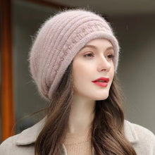 Load image into Gallery viewer, Knit crochet baggy beanie Winter Hat with sparkle beads 1(six colors)