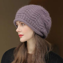 Load image into Gallery viewer, Knit crochet baggy beanie Winter Hat with sparkle beads 2(Seven colors)