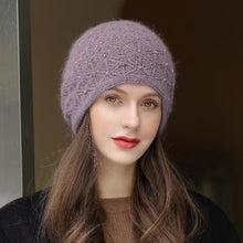 Load image into Gallery viewer, Knit crochet beanie hat with sparkle beads 2(Six colors)