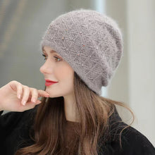 Load image into Gallery viewer, Knit crochet beanie hat with sparkle beads 2(Six colors)