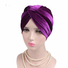 Load image into Gallery viewer, Twist velvet knotted headwrap (Eight colors)