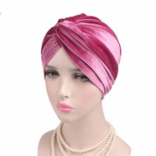 Load image into Gallery viewer, Twist velvet knotted headwrap (Eight colors)