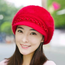Load image into Gallery viewer, Warm beanies knitted with brim hat/cap1 (Seven colors)