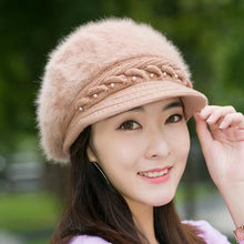 Load image into Gallery viewer, Warm beanies knitted with brim hat/cap1 (Seven colors)