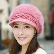 Load image into Gallery viewer, Warm beanies knitted with brim hat/cap1 (Seven colors)