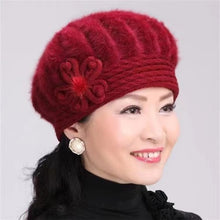 Load image into Gallery viewer, Winter beret warm knitted angora hat(Six colors)