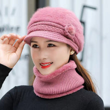 Load image into Gallery viewer, Warm beanies knitted with brim hat(not include neck scarf)(Seven colors)