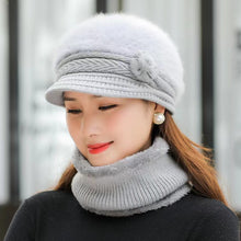 Load image into Gallery viewer, Warm beanies knitted with brim hat(not include neck scarf)(Seven colors)