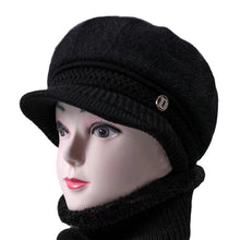 Load image into Gallery viewer, Warm beanies knitted with brim hat/cap3 (Seven colors)