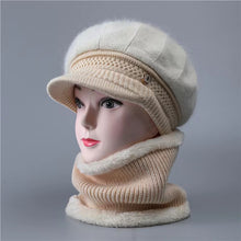 Load image into Gallery viewer, Warm beanies knitted with brim hat/cap3 (Seven colors)