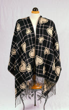 Load image into Gallery viewer, Winter check plaid wool feeling larger shawl designed with heart (Five colours)