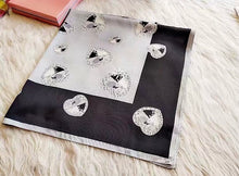 Load image into Gallery viewer, L-High density satin square scarf 2 with hearts pattern(three colours)