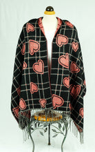 Load image into Gallery viewer, Winter check plaid wool feeling larger shawl designed with heart (Five colours)