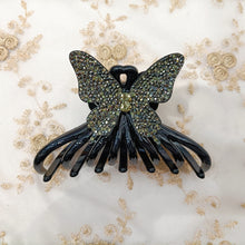 Load image into Gallery viewer, Elegant large Claw Hair clips with butterfly rhinestones (Two-colours )