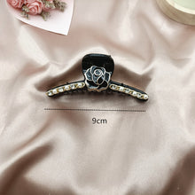 Load image into Gallery viewer, Rose long Claw Hair clips with gold chain and pearl 11cm/9cm (Two-colours )