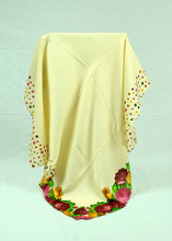 Load image into Gallery viewer, L-plain with some pattern on edge Square scarf (eleven colours)