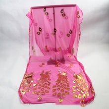 Load image into Gallery viewer, Long lace trendy peacock glitter Scarf/Shawl (Eight colours)