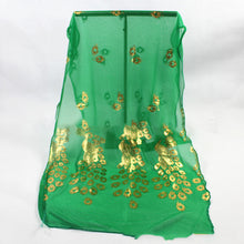 Load image into Gallery viewer, Long lace trendy peacock glitter Scarf/Shawl (Eight colours)