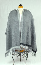 Load image into Gallery viewer, Winter wool feeling larger shawl designed with small check (Three colours)
