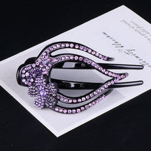 Load image into Gallery viewer, Sparkly Alligator Hair clips with heart  (Five colours)