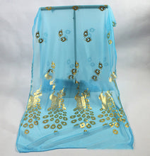 Load image into Gallery viewer, Long lace trendy peacock glitter Scarf/Shawl (Eight colours)