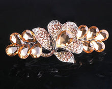 Load image into Gallery viewer, Sparkly long Hair clips with flower (Five colours)