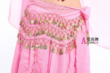Load image into Gallery viewer, Belly dance hip scarf coin belt-98 for kids (ten colors)