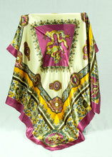 Load image into Gallery viewer, L-Dragan Patten design satin square scarf (three colours)