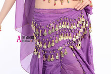 Load image into Gallery viewer, Belly dance hip scarf coin belt-98 for kids (ten colors)