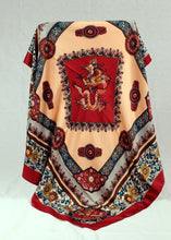 Load image into Gallery viewer, L-Dragan Patten design satin square scarf (three colours)